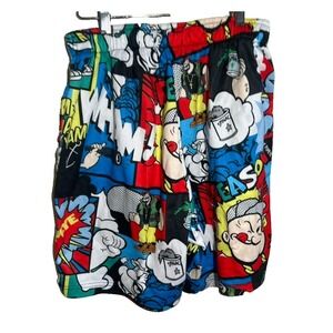 Popeye Shorts Made by Reason Exclusive Collab Men's Size Large Pockets Multicolo